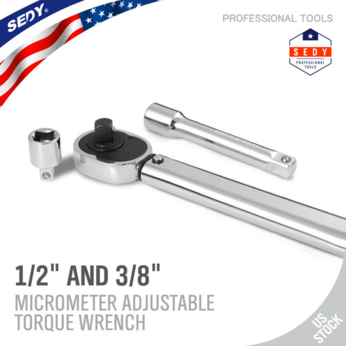 1/2" Torque Wrench Snap 3/8" Socket Drive Click Type Ratcheting Pro Reversible